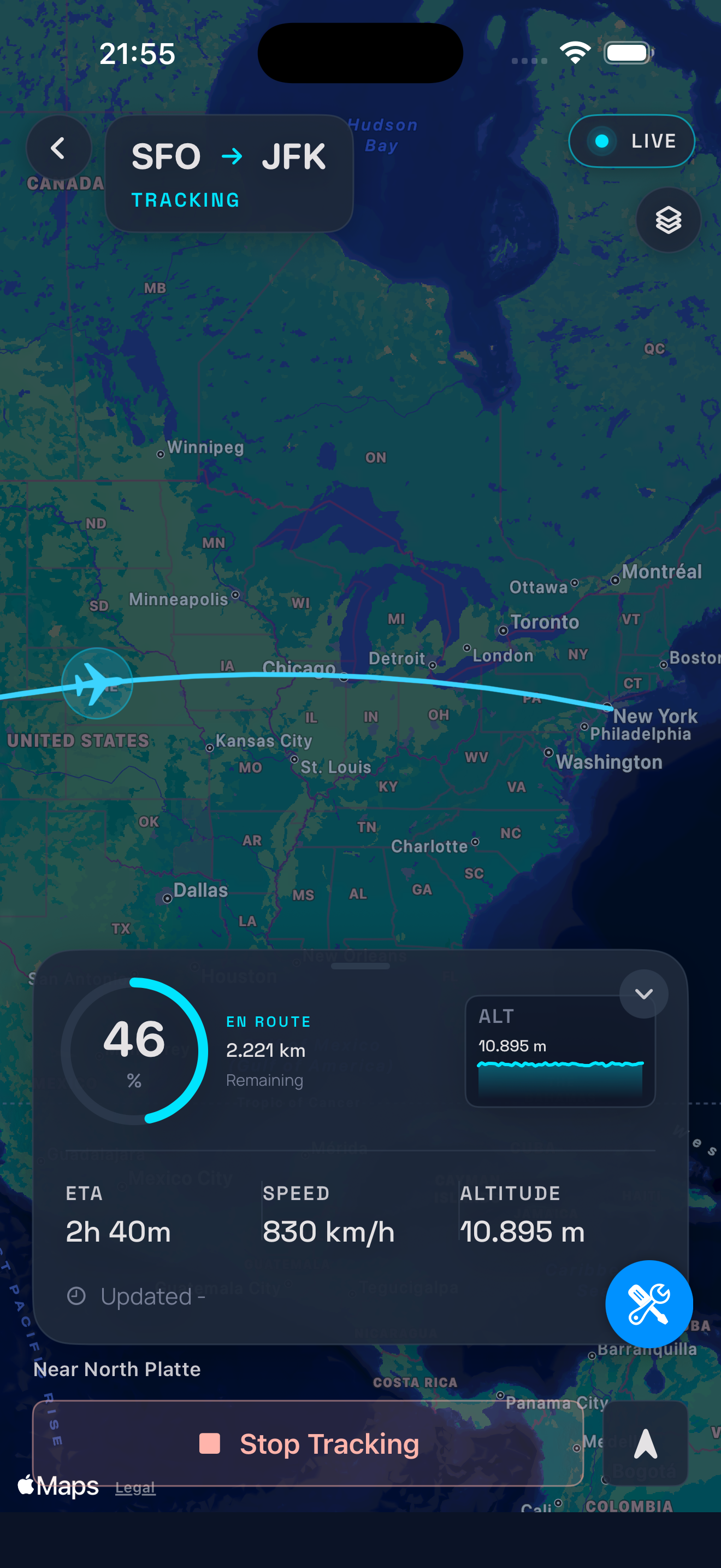 Tulpar offline route map screenshot